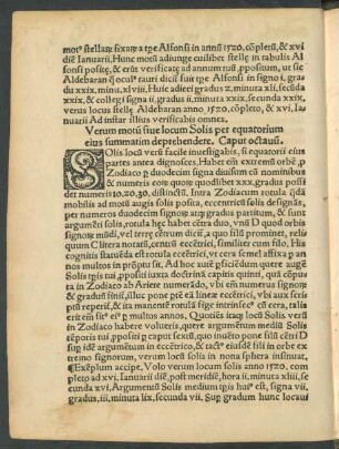 Verum motum sive locum Solis per equatorium eius summatim deprehendere. Caput octavum.