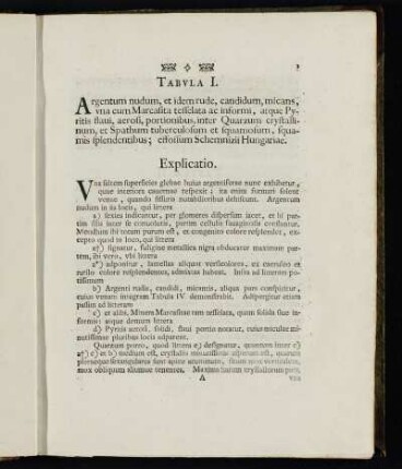 Tabula I. - Tabula XXI. [Lateinische Erklärung]