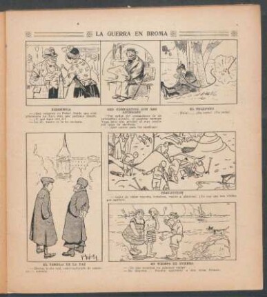 La guerra en broma - [Viñetas cómicas]