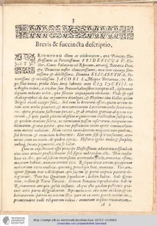 Brevis & Succincta descriptio