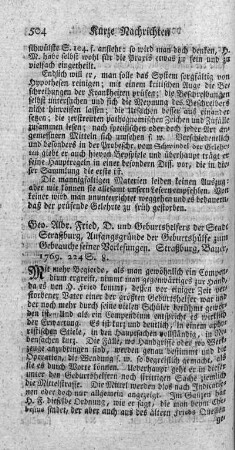 Anfangsgründe der Geburtshülfe.