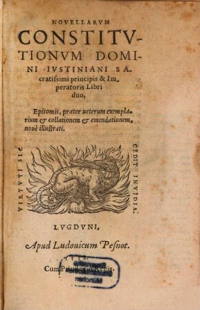 Novellae Constitutiones Justiniani : libri duo