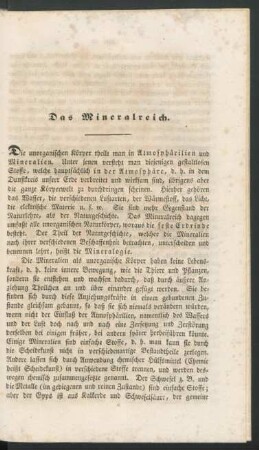 Das Mineralreich.