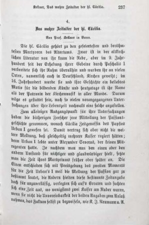 237-258 Das wahre Zeitalter der hl. Cäcilia