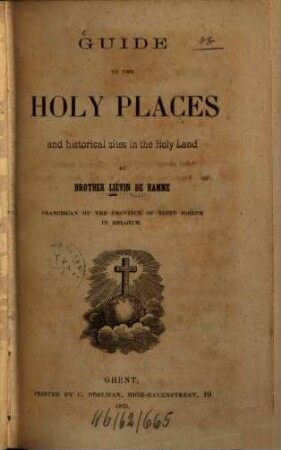 Guide to the holy places and historical sites in the Holy Land