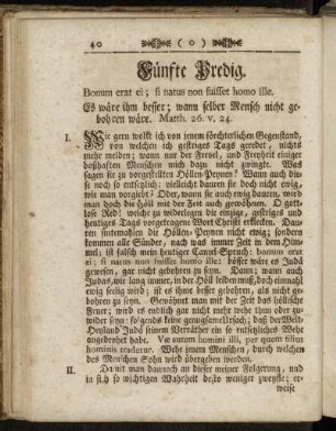 Fünfte Predig. - Sechste Predig.