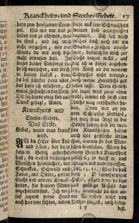 57-72, Kranckheits- und Sterbe-Gebete