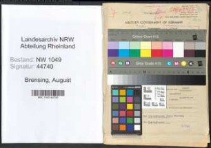 Entnazifizierung August Brensing , geb. 24.11.1890 (Webmeister)