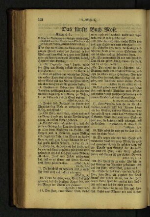 Das fünfte Buch Mose.