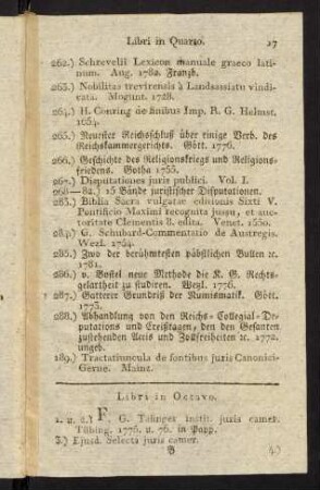 17-39, Libri in Octavo.