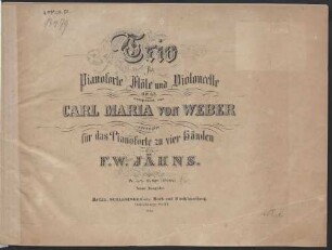 Trio für Pianoforte, Flöte und Violoncelle : op. 63