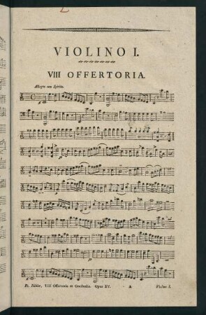 1-21, Violino I. VIII Offertoria. - VIII Gradualia