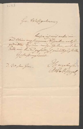 Brief an Georg Benjamin Mendelssohn : o.D. ("30. Januar")