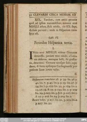 Cap. VI. Periodus Hispanica tertia.
