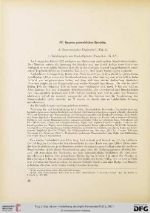 IV. Spuren gewerblicher Betriebe