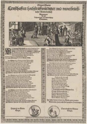 Neweroeffneter/ Ernsthaffter/ hochstraffwuerdiger/ und unverbruech=/ licher Weiberbefelich/ Abgegangen/ an alle/ Nichtswichtige und nichtsduechtige/ Siemaenner.