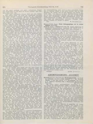 246-247 [Rezension] Bihlmeyer, Karl, Kirchengeschichte. T.1: Das christliche Altertum. T.2: Das Mittelalter