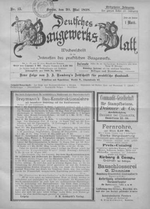58. Jahrgang. Nr. 15.