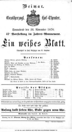 Ein weißes Blatt