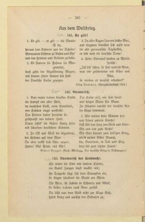 Aus dem Weltkrieg