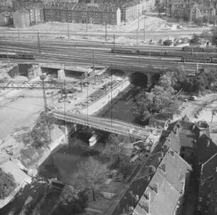 Baustelle an der Schmidtstedter Brücke in Erfurt : Blickrichtung Südosten