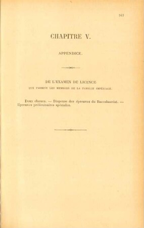 Chapitre V. Appendice