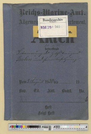 Mobilmachung 1914.- Internierung S. M. Hilfskreuzer "Berlin" und seiner Besatzung: Bd. 3