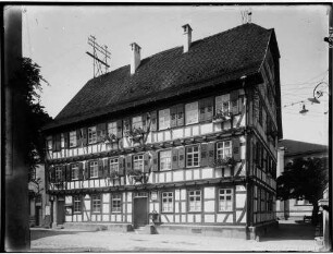 Adelsheim Fachwerkhaus Rathaus Hauptstraße 7 - Ansicht von Nordosten