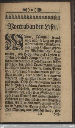 Vortrab an den Leser
