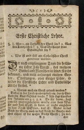 1-35, Das erste Hauptstück. Erste Christliche Lehre.