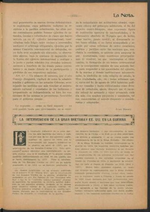 La intervención de la Gran Bretaña y EE. UU. en la guerra