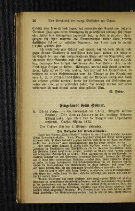 Eingesandt beim Ordner