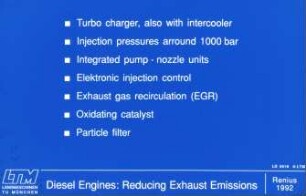 Diesel Engines: Reducing Exhaust Emissions