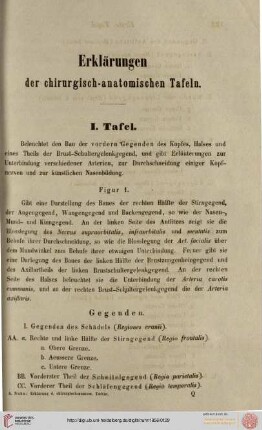 Erklärung der chirurgisch-anatomischen Tafeln