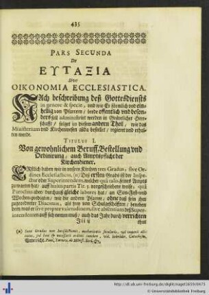 Von Verwaltung des Kirchenwesens