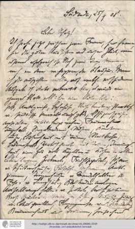Brief vom 25.09.1908
