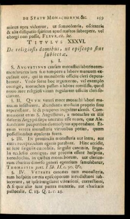 Titulus XXXVI. De religiosis domibus, ut episcopo sint subiectae.