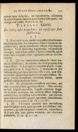 Titulus XXXVI. De religiosis domibus, ut episcopo sint subiectae.