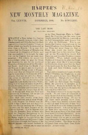 Harper's new monthly magazine. 78 = 463 - 468. 1888/89