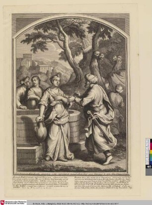 Abraham envoye son serviteur pour chercher une femme à son fils. [Abraham schickt seinen Diener um eine Frau für sienen Sohn zu suchen]