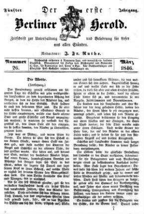 Nummer 26, März 1846