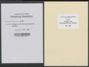 Amt Petershagen - Vogtei Windheim - Bauerschaft Windheim: Unterlagen der Revisionskommission - Band 1