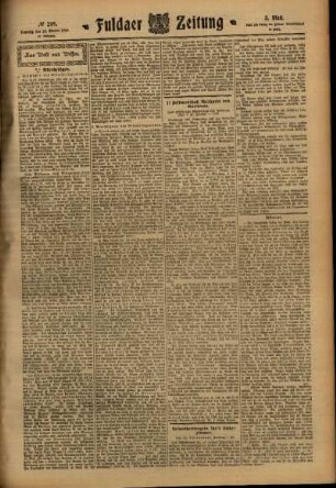 Dritte Ausgabe vom Samstag, den 29. Oktober 1910.