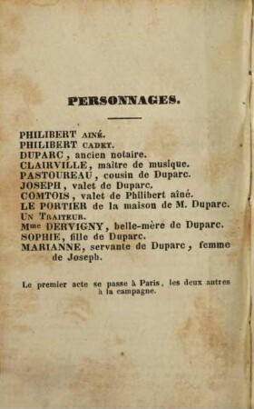Les deux Philibert : comédie en 3 actes et en prose