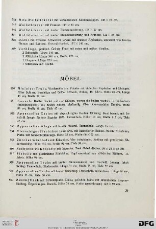 Möbel (Nr. 550-606)