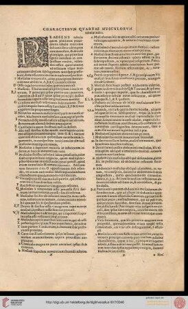 Characterum quartae musculorum tabulae index