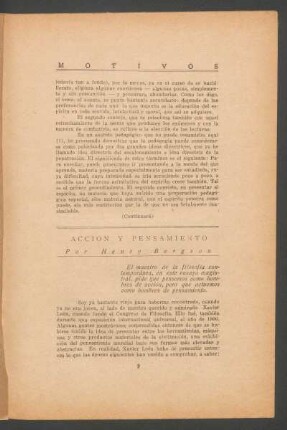 Acción y pensamiento : El maestro de la filosofía contemporánea, en este ensayo magistral, pide que pensemos como hombres de acción, pero que actuemos como hombres de pensamiento.