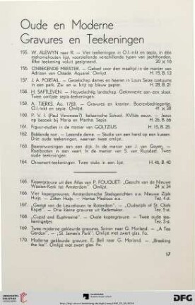 Oude en moderne gravures en teekeningen (Nr. 155-186)