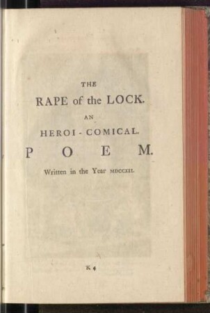 The Rape of the Lock