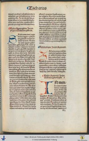 Prologus in Zachariam prophetam